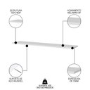 Ver imagem 2 de Prateleira Flutuante de Quarto Adulto Kit 3 Suporte Invisível Cp3 Yara Branco - Lumil Lumil Móveis