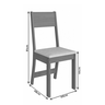 Conjunto Mesa de Jantar Atenas com 4 Cadeiras Noce/linho Spazio Móveis - 5