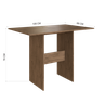 Conjunto Mesa de Jantar Atenas com 4 Cadeiras Noce/linho Spazio Móveis - 4