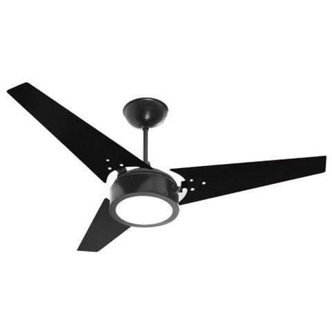 Ventilador de Teto Venti-Delta 130 W 3 Pás Preto Ideal LED com Luz 6000k 110V