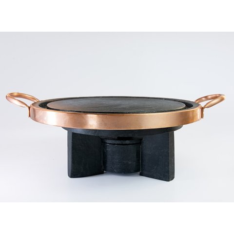Fondue Pedra Sabão Chapa 37 Cm + Rechaud