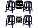 Ver imagem 3 de 04 Banco Banqueta Plástico Preto Plasnorthon 46 Cm Cor Preta
