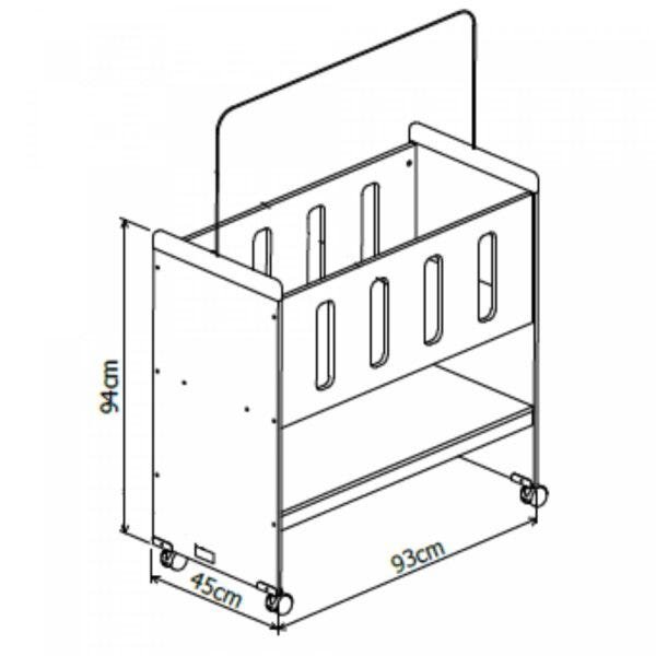 Mini Berço 3 em 1 93x94cm Escrivaninha e Trocador Zain  - 5