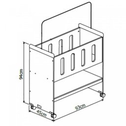 Mini Berço 3 em 1 93x94cm Escrivaninha e Trocador Zain  - 5