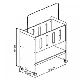 Mini Berço 3 em 1 93x94cm Escrivaninha e Trocador Zain  - 5