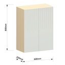 Ver imagem 4 de Armário Aéreo para Cozinha 60 Cm 2 Portas Aurora Cinza Cristal Pet