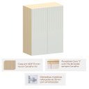 Ver imagem 2 de Armário Aéreo para Cozinha 60 Cm 2 Portas Aurora Cinza Cristal Pet