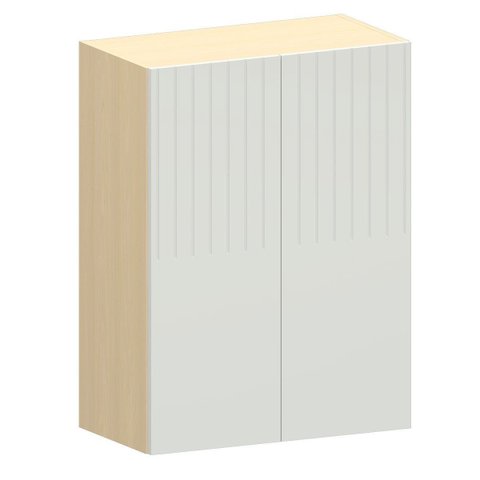 Armário Aéreo para Cozinha 60 Cm 2 Portas Aurora Cinza Cristal Pet