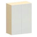 Ver imagem 1 de Armário Aéreo para Cozinha 60 Cm 2 Portas Aurora Cinza Cristal Pet