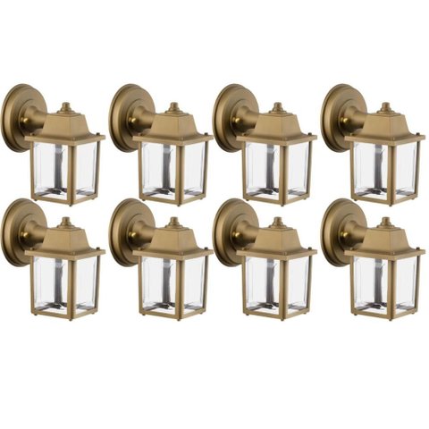 Kit 8 Arandelas Vintage Ouro Velho Bivolt Luminárias Parede Coloniais Jardim Pátio Dital