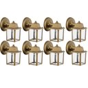 Ver imagem 1 de Kit 8 Arandelas Vintage Ouro Velho Bivolt Luminárias Parede Coloniais Jardim Pátio Dital