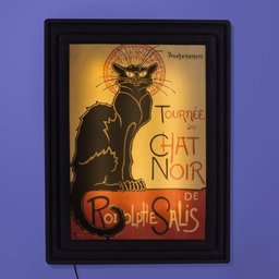 Luminária Quadro Chat Noir - 2 Luminária Quadro Chat Noir - 2