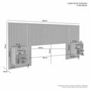 Ver imagem 3 de Cabeceira Ripada para Cama Casal ou Queen com 02 Mesas de Cabeceiras Cinamomo