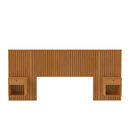 Ver imagem 2 de Cabeceira Ripada para Cama Casal ou Queen com 02 Mesas de Cabeceiras Cinamomo