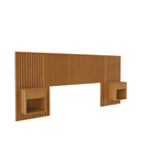 Ver imagem 4 de Cabeceira Ripada para Cama Casal ou Queen com 02 Mesas de Cabeceiras Cinamomo