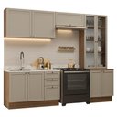 Ver imagem 2 de Armário de Cozinha Completa 270 cm Rustic/Crema Vik Madesa 06