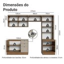 Ver imagem 3 de Armário de Cozinha Completa 270 cm Rustic/Crema Vik Madesa 06