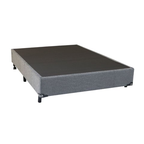 Cama Box Casal Simples Mega Colchões Chenille Chumbo - 128x188