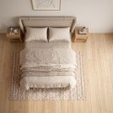 Ver imagem 3 de Cabeceira Estofada Queen Pìer 188cm Bege com Design Sofisticado Acolchoada