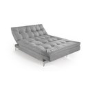 Ver imagem 3 de Sofá Cama Versátil Pés de Alumínio Espuma D33 Cinza 380 Império Estofados