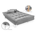 Ver imagem 5 de Sofá Cama Versátil Pés de Alumínio Espuma D33 Cinza 380 Império Estofados