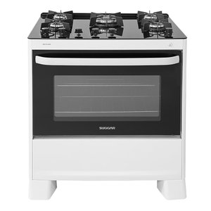 Fogão Max Glass 5 Queimadores Branco Bivolt Fgvmg510br Suggar