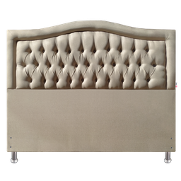 Cabeceira Casal Estofada Capitone Provençal Linho Bege 140 X 120 Plus Rbl - 1