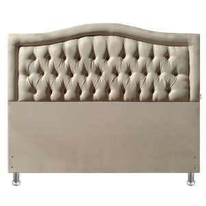 Cabeceira Casal Estofada Capitone Provençal Linho Bege 140 X 120 Plus Rbl