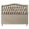 Cabeceira Casal Estofada Capitone Provençal Linho Bege 140 X 120 Plus Rbl - 1
