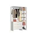 Ver imagem 1 de Estante Closet Yes 120cm 1 Cabideiro e 6 Nichos - Branco