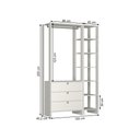 Ver imagem 4 de Estante Closet Yes 120cm 1 Cabideiro e 6 Nichos - Branco