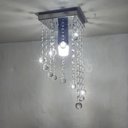 Ver imagem 2 de Lustre Para Sala Cristal Acrílico 14x14 Cm Alt 30 Cm Soq E27