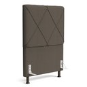Ver imagem 1 de Cabeceira Cama Box Solteiro Mel 90cm com Frame Linho Marrom - Abmaza