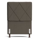 Ver imagem 2 de Cabeceira Cama Box Solteiro Mel 90cm com Frame Linho Marrom - Abmaza