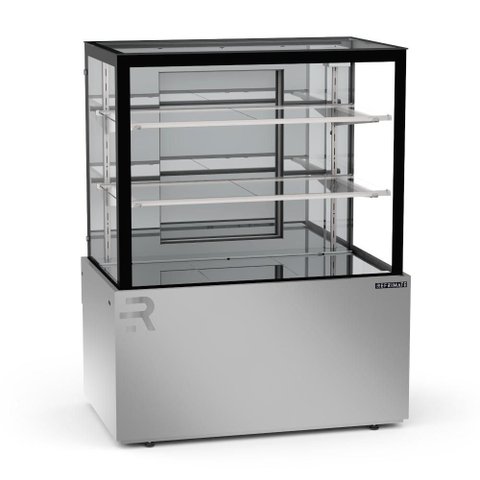 Vitrine Seca 1,00 Metro 2 Prateleiras Titanium Premium Inox Vtprs1000 2p 220v - Refrimate