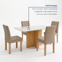 Ver mais imagens de Conjunto de Mesa de Jantar 4 Lugares Carol e Cadeiras Espanha 120x80cm Cinamomo Off White