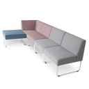 Ver imagem 1 de Pufe Modular Pix Assento Crepe Cinza Claro Base Aco Preto - 55306