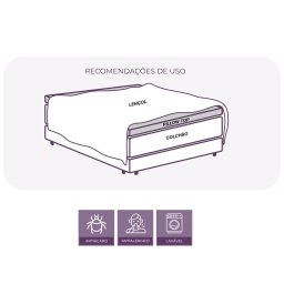Pillow Top Casal Dupla Face 200 Fios 6cm 700g/m² 138x188cm Branco - 8