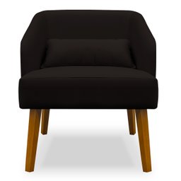 Poltrona Decorativa Virgínia Veludo Marrom - Montanaris Decor Md Montanaris Decor - 2