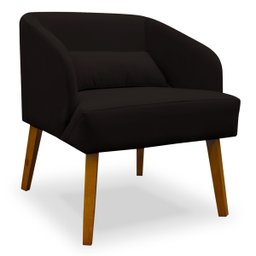 Poltrona Decorativa Virgínia Veludo Marrom - Montanaris Decor Md Montanaris Decor - 1