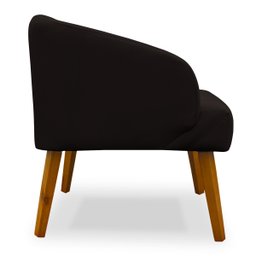 Poltrona Decorativa Virgínia Veludo Marrom - Montanaris Decor Md Montanaris Decor - 3