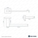 Ver imagem 3 de Papeleira para Banheiro Mondrian Bela Metais