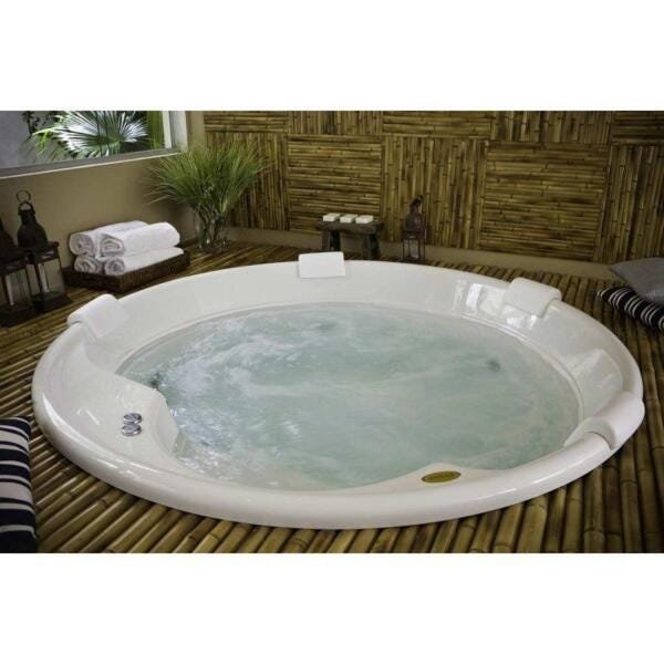 Banheira Hidromassagem Redonda Jacuzzi Cortina 1,83m x 56cm - 12 Jatos - 1