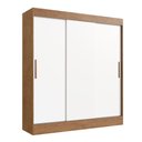 Ver imagem 3 de Guarda Roupa Casal Londres 3 Portas 2 Gavetas 100% Mdf Off White/nogueira - Doripel Móveis