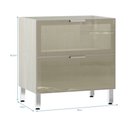 Ver imagem 2 de Balcão de Cozinha sem Tampo 80cm Misto 1 Porta Alumínio/vidro Reflecta Bronze 1 Gavetão Lis Luciane