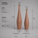 Ver imagem 3 de Dupla de Garrafas Faenza Vaso Decorativo de Cerâmica para Sala e Mesa Mocha Mousse