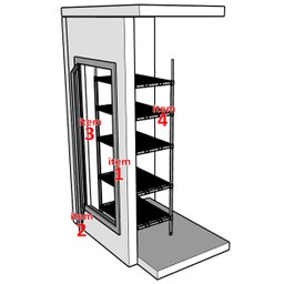 Porta de Vidro para Walk In Cooler - Kit 3 Portas - 3