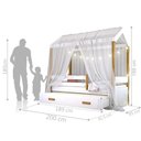Ver imagem 2 de Bicama Solteiro Montessoriana Infantil Casinha - Branco