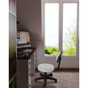 Ver imagem 2 de Cadeira Giratória para Escritório Encosto Tira Mocho Ecoflex Branco/Couro