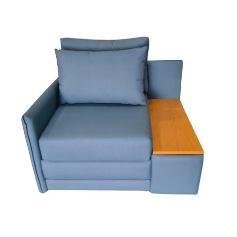 Poltrona Cama Baú | com Tampo Lateral & Tecido Impermeável | Índigo